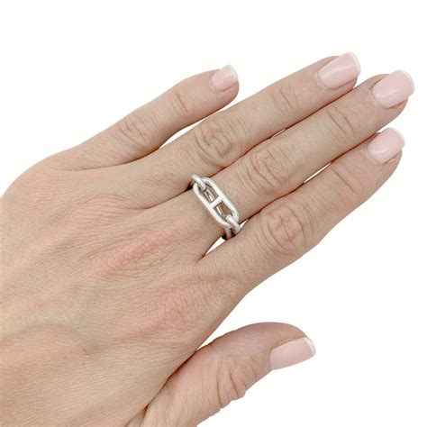 fausse bague hermes|bague Hermes argent maillon.